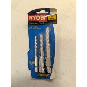 Ryobi AR1995 3 Piece Carbide Tip Masonry Bit Set